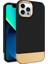 Apple iPhone 13 Pro Kılıf Zebana Gold Stil Silikon Kılıf Siyah 1