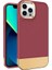 Apple iPhone 13 Pro Kılıf Zebana Gold Stil Silikon Kılıf Bordo 1