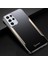 Samsung Galaxy S21 Ultra Kılıf Zebana Metal Mitras Kılıf (Silikon Kenar) Gold 1