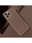 Apple iPhone 12 Pro Max Kılıf Zebana Gold Design Deri Kılıf Kahverengi 1