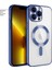 Apple iPhone 12 Pro Kılıf Magsafe Glint Silikon Kılıf Mavi 1
