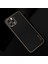 Apple iPhone 13 Pro Kılıf Zebana Gold Design Deri Kılıf Siyah 1