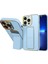 Apple iPhone 14 Pro Kılıf Zebana Royal Standlı Silikon Kılıf Açık Mavi 1