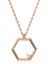 Küçük Altıgen Çerçeve Rose Gümüş Kolye 1