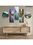 5 Parçalı Dekoratif Ahşap Duvar Tablosu ve Saati 60X115 cm B107M0031 1
