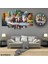 6 Parçalı Dekoratif Ahşap Duvar Tablosu ve Saati 60X124 cm B107R0079 1