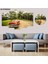6 Parçalı Dekoratif Ahşap Duvar Tablosu ve Saati 60X124 cm B107R0053 1