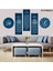 5 Parçalı Dekoratif Ahşap Duvar Tablosu ve Saati 60X115 cm B107M0022 1