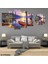 6 Parçalı Dekoratif Ahşap Duvar Tablosu ve Saati 60X124 cm B107R0062 1