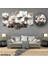 6 Parçalı Dekoratif Ahşap Duvar Tablosu ve Saati 60X124 cm B107R0072 1