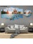 6 Parçalı Dekoratif Ahşap Duvar Tablosu ve Saati 60X124 cm B107R0036 1