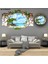 6 Parçalı Dekoratif Ahşap Duvar Tablosu ve Saati 60X124 cm B107R0022 1