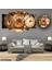 6 Parçalı Dekoratif Ahşap Duvar Tablosu ve Saati 60X124 cm B107R0080 1