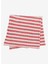 Stripy %100 Pamuk Müslin Çok Amaçlı Örtü Kırmızı 80x80 1