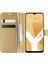 Vivo Y16 Kılıf Delux Leather Wallet Gold 1