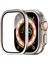 Apple Watch Ultra Ekran Koruyucu 49 mm Temperli Cam Filmi Tam Kapsamlı Iwatch Ultra Için Koruyucu Metalik Kasalı Ekran Koruyucu Cam Kapak 2