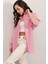 3900 Oversize Kareli Gömlek - Y.pembe 5