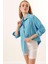 3900 Oversize Uzun Basic Gömlek - Koyu Mavi 4