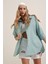 3900 Oversize Uzun Basic Gömlek - Su Yeşili 2