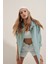 3900 Oversize Uzun Basic Gömlek - Su Yeşili 5