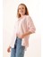 3900 Oversize Uzun Basic Gömlek - Pudra 5