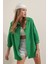 3900 Oversize Uzun Basic Gömlek - Yeşil 4
