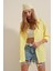 3900 Oversize Uzun Basic Gömlek - Sarı 5