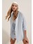3900 Oversize Uzun Basic Gömlek - Açık Mavi 5