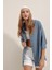 3900 Oversize Uzun Basic Gömlek - Indigo 5