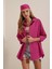 3900 Oversize Uzun Basic Gömlek - Koyu Pembe 1
