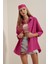 3900 Oversize Uzun Basic Gömlek - Koyu Pembe 2