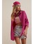 3900 Oversize Uzun Basic Gömlek - Koyu Pembe 3