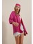 3900 Oversize Uzun Basic Gömlek - Koyu Pembe 5