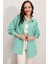 3900 Oversize Kareli Gömlek - Y.yeşil 1