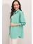 3900 Oversize Kareli Gömlek - Y.yeşil 4
