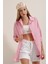 3900 Oversize Uzun Basic Gömlek - Pembe 1