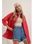 3900 Oversize Uzun Basic Gömlek - Kırmızı 5