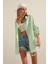 3900 Oversize Uzun Basic Gömlek - E.yeşil 1