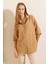 3900 Oversize Uzun Basic Gömlek - Bisküvi 5