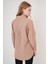 3900 Oversize Uzun Basic Gömlek - Camel 5