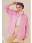 103901 Oversize Basic Tesettür Gömlek - Pembe 1