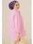 103901 Oversize Basic Tesettür Gömlek - Pembe 3