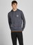 12205081 Jjeshark Sweat Hood Noos Erkek Sweat Dark Grey Melange/printwhite 1