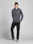 12205081 Jjeshark Sweat Hood Noos Erkek Sweat Dark Grey Melange/printwhite 2