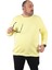 Büyük Beden Sweatshirt V Design 22742 Sarı 1