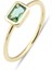 14 Ayar Altın Zümrüt Kesim Doğal Yeşil Turmalin Yüzük KRS008-T14GR 1