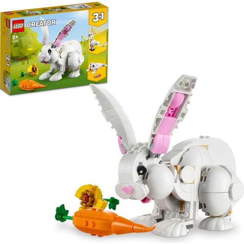 LEGO® Creator 3#ü 1 Arada Beyaz Tavşan 31133 - 8 Yaş ve Üzeri Çocuklar Için Kakadu Papağanı ve Beyaz Fok Içeren Yaratıcı Oyuncak Yapım Seti (258 Parça)