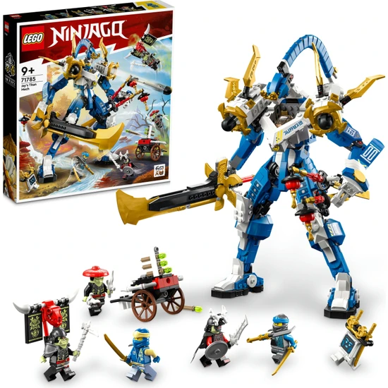 LEGO® NINJAGO® Jay’in Titan Robotu 71785 - 9 Yaş ve Üzeri Çocuklar için Oyuncak Savaş Robotu ve Ninja Minifigürleri İçeren Oyuncak Yapım Seti (794 Parça)