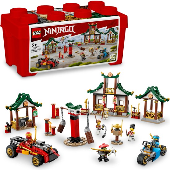 LEGO® Nınjago Yaratıcı Ninja Yapım Parçası Kutusu 71787 - 5 Yaş ve Üzeri Çocuklar Için Araçlar, Dövüş Okulu ve Minifigürler Içeren Yaratıcı Oyuncak Yapım Seti (530 Parça)