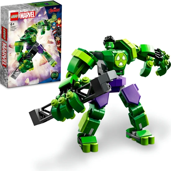 LEGO® Marvel Hulk Robot Zırhı 76241 - 6 Yaş ve Üzeri Çocuklar Için Avengers Figürü Oyuncak Yapım Seti (138 Parça)